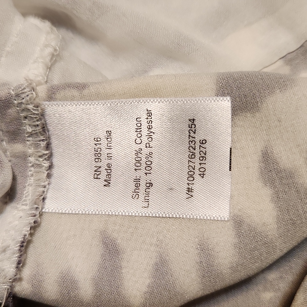 Coldwater Creek Gray Ivory Tie Dye Sleeveless Fit & Flare Maxi Dress Sz 14 - Picture 9 of 10